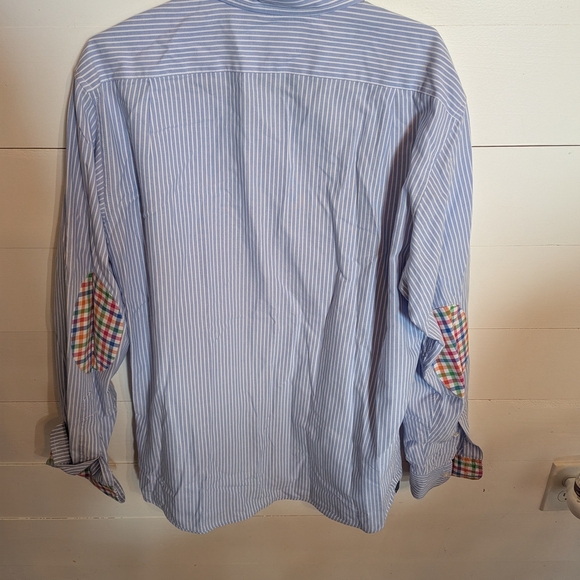 Daniel Cremieux Light Blue Pinstripe Button Down Shirt - Picture 2 of 3